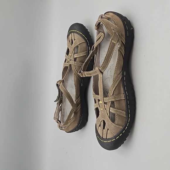 JAMBU T-Strap Leather Memory Foam Women 7.5 sandals - Picture 5 of 9